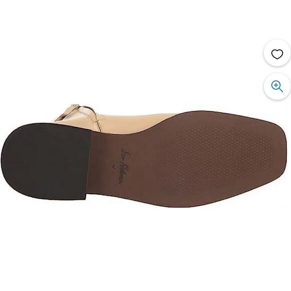 Sam Edelman Thatcher Square Toe Faux Leather Boots, 7.5 Eggshell, Ivory NWOB - Picture 4 of 11